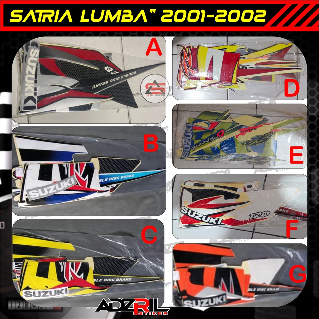 STRIPING  SUZUKI SATRIA (LUMBA LUMBA) 2001-2002 / SATRIA LUMBA LUMBA /SATRIA LAMA / STIKER ORIAN SAT