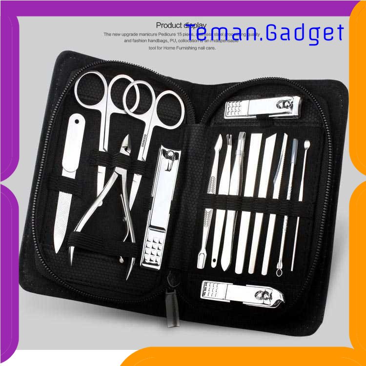 TG - PRW DIOLAN Set Perlengkapan Manicure Pedicure 15 PCS - ATE-3061