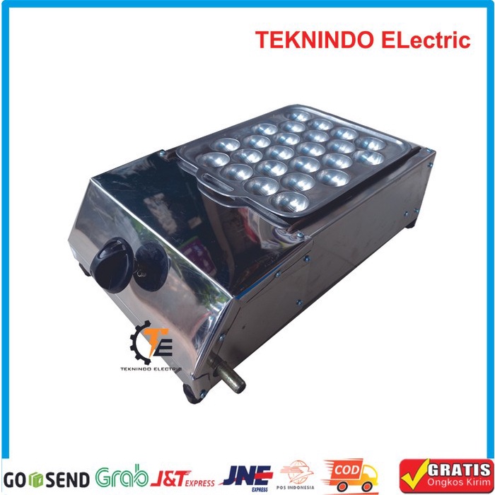 ] kompor gas takoyaki 24L 1tungku + cetakan