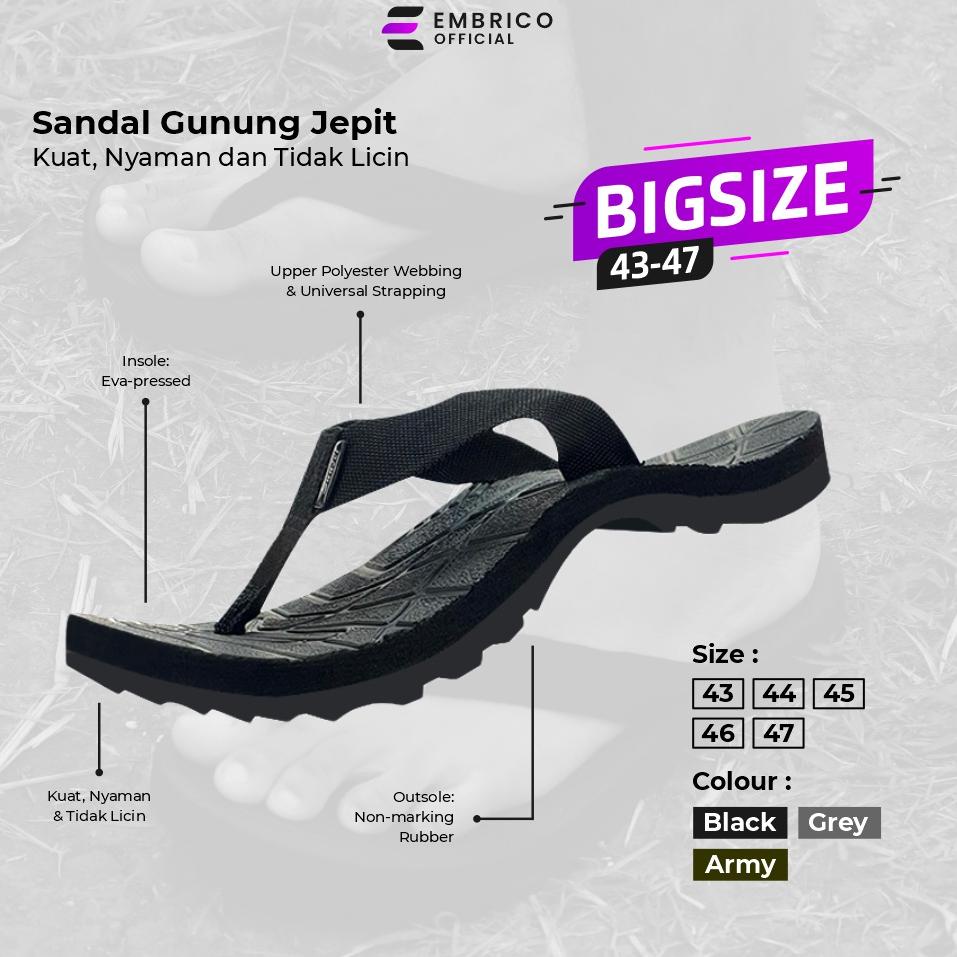 MURAH BANGET Sandal Gunung Embrico Sendal Pria Jumbo Sandal Pria Outdoor Sandal Jepit Gunung Sandal 