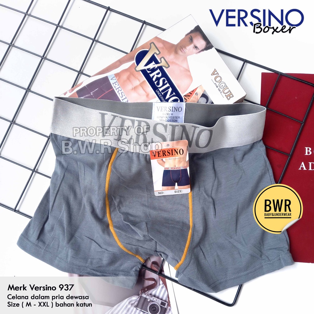 [ 3pc ] CD Boxer Versino 927 / Celana Dalam Boxer Pakaian Dalam Pria Dewasa - Bwr