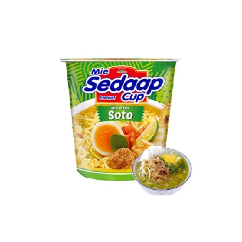 SEDAP SEDAAP Mie Instan Cup Soto 81 Gr Pop Kuah