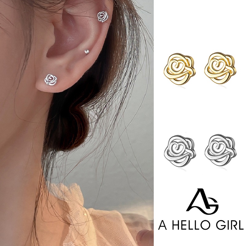 Anting Tusuk Motif HELLO Kitty Simple Ala Korea Untuk Wanita