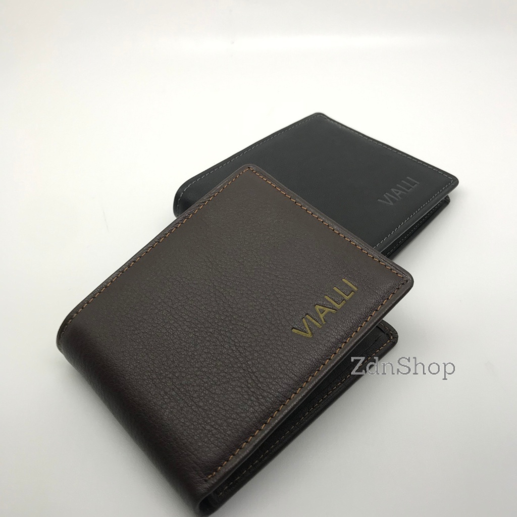 Dompet/Wallet Lipat Resleting Kulit Asli Home Industries Saint Vialli