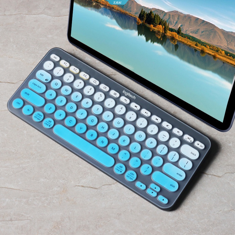 Silikon Penutup Pelindung Keyboard Pelindung Kulit Logitech k380 k480 full coverage film Pelindung Kreatif Inci [ZK]