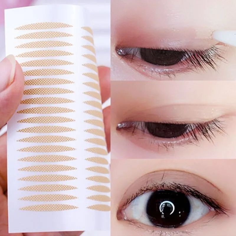 [Unggulan]1Per3/6Lembar Stiker Pengangkat Kelopak Mata Ultra Tipis Invisible Mesh Eye Patch Lace Double Eyelid Patch Ladies Eye Makeup Stickers Self-Adhesive Eyelid Makeup Tool