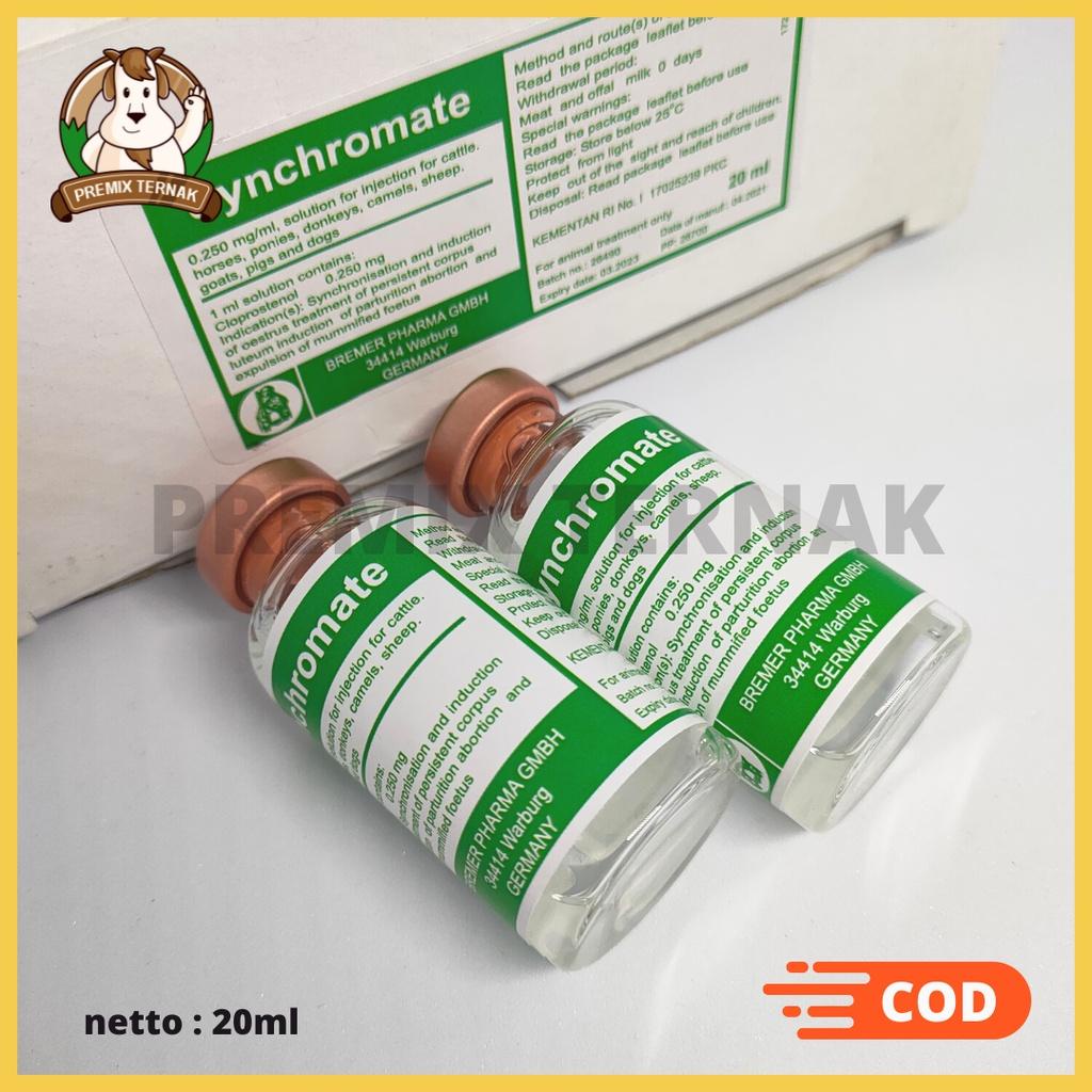SYNCHROMATE 20ML, HORMON TERNAK,  CLOPROSTENOL (SAMA DENGAN LUTALYSE) Best Seller