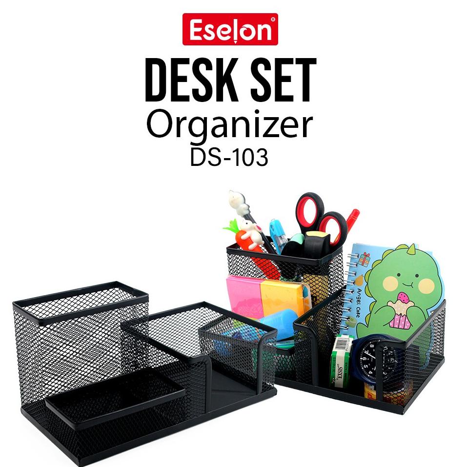 

E87 Desk Jaring Besi Organizer 9058 / Desk Set / Rak Alat Tulis PALING DICARI ヷ