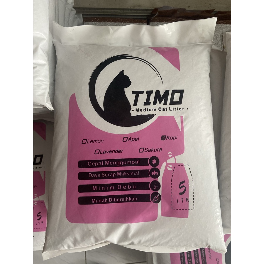 Pasir kucing Gumpal TIMO 5Liter