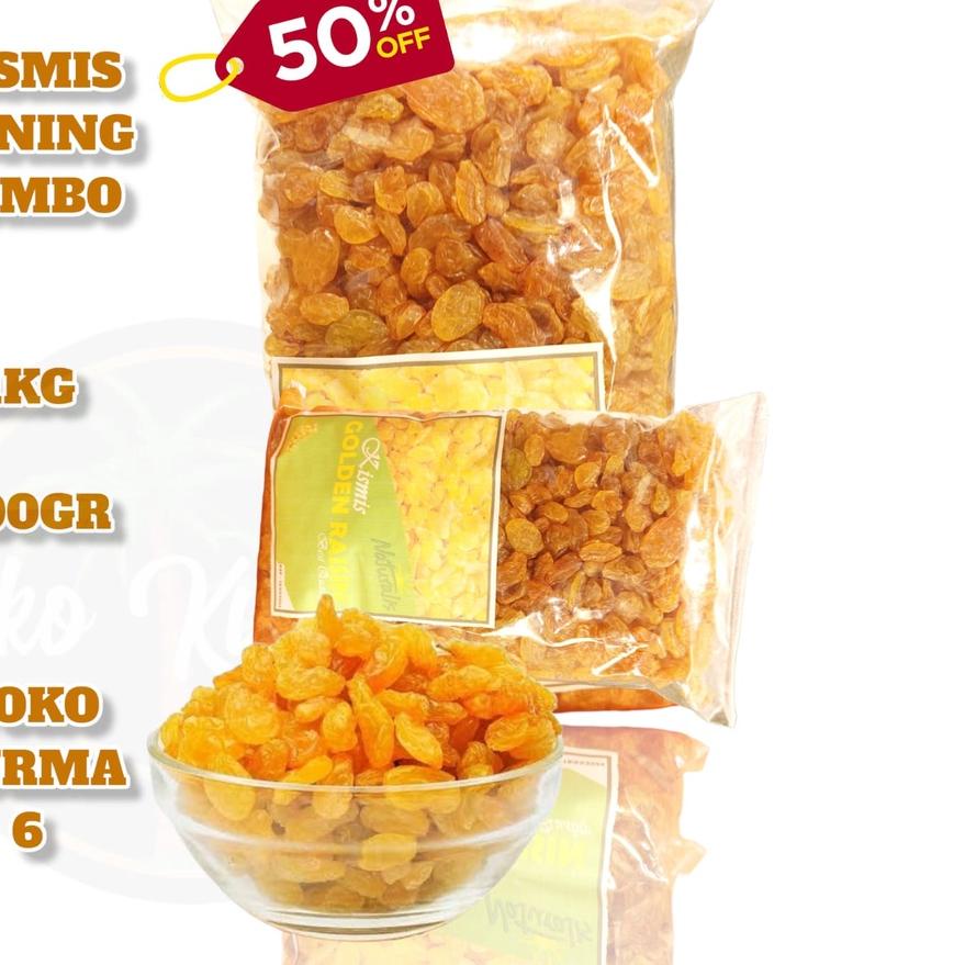 

✫ KISMIS SEMI JUMBO 1KG /KISMIS KUNING ☝