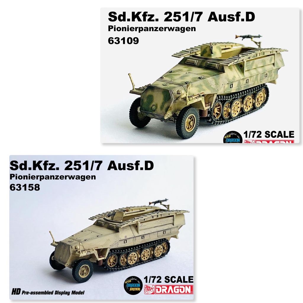 Truk Sd.Kfz.251/7 Ausf.D Pionierpanzerwagen Skala 1:72 Dragon
