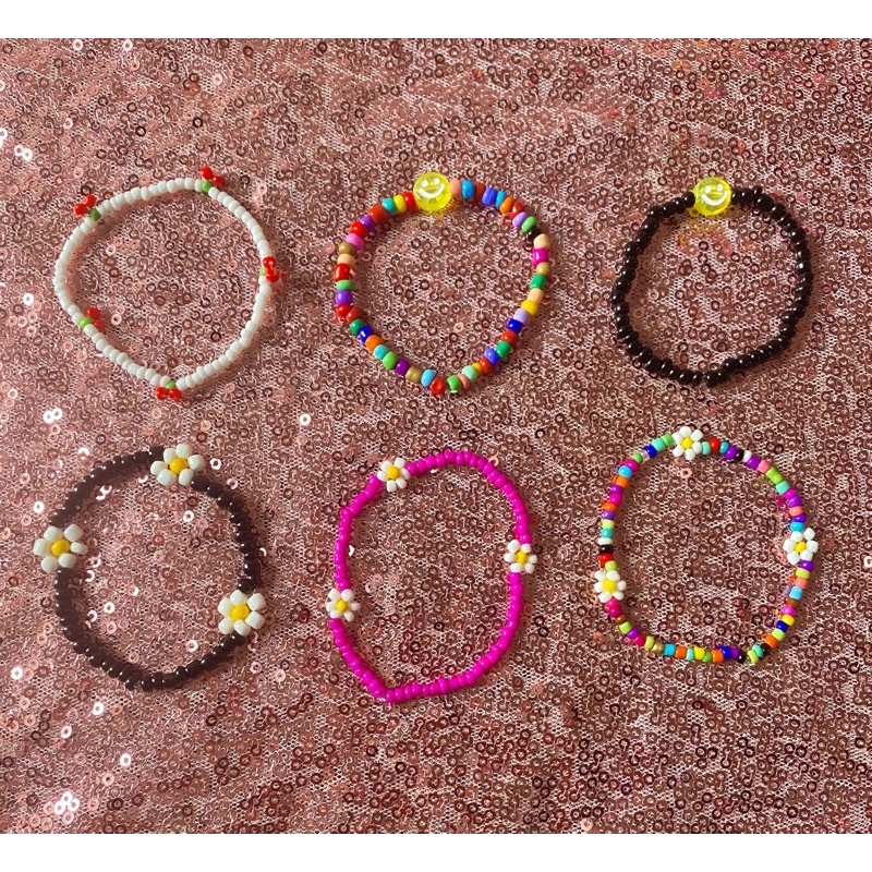 bracelet beads | gelang manik manik | korean bracelets | gelang korea bunga