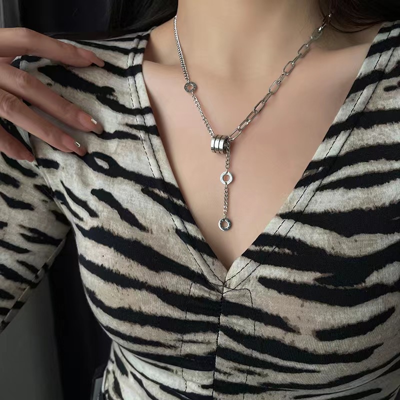 Kalung tabung juntai titanium anti karat harga grosir bisa cod