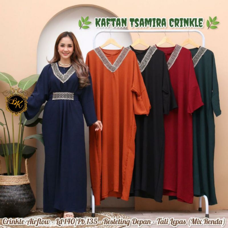 Terbaru Kaftan Cringkel Ld 140 | Gamis Cringkel Jumbo  Ld 140 |  Longdress Renda Arabian Ld 140 | Ga