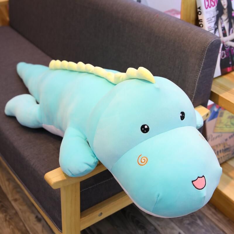 Bantal Sofa Tidur Hewan Dinosaurus Lucu Bantal Boneka Dino Hadiah Ulang Tahun Anak Anak Ukuran 40cm Bahan Plush Halus Lembut