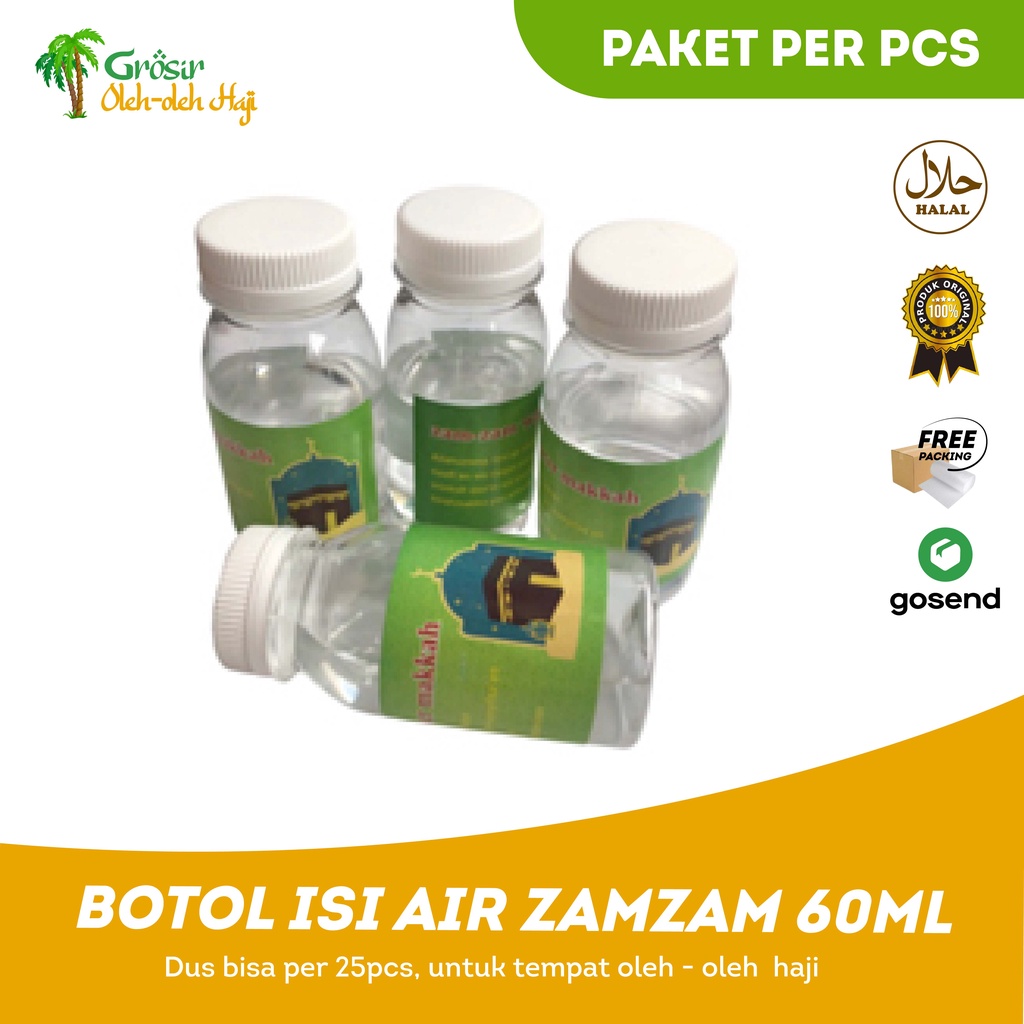 

Botol dan air zam zam kemasan 60 ml
