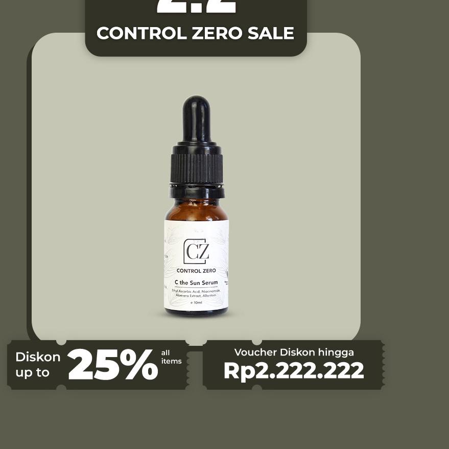 ♟ Control Zero - C The Sun Serum 10ml & 30ml 4% Niacinamide Repair Skin Barrier Skincare Glowing  ➱
