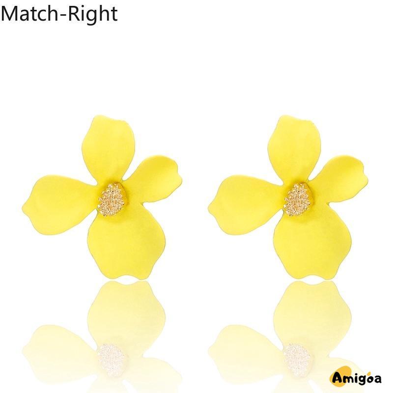 Flower Earrings Personality Versatile Elegant Temperament Stud Earrings - AG2