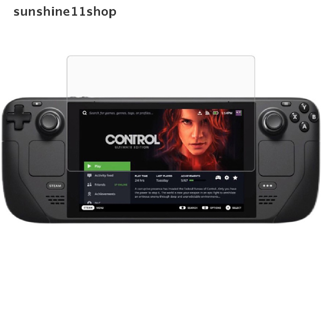 Sho For Steam Deck 7 ''2022 Pelindung Layar Tempered Glass Transparan HD Bening Kaca Anti Gores Untuk Steam Deck Aksesoris N