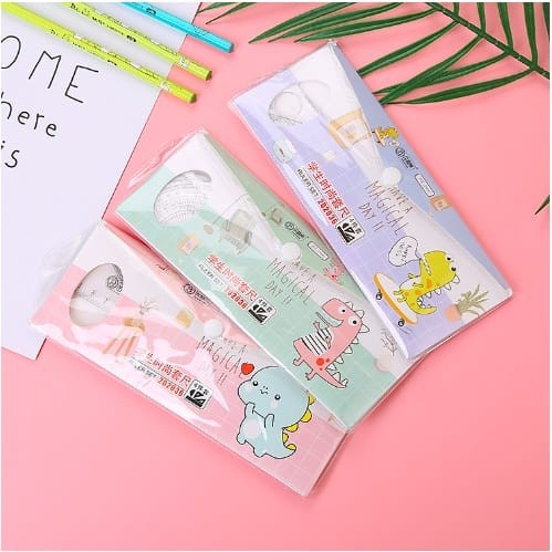 

Terlaris Set Penggaris Plastik 4 In 1 Ruller 1 Set Free Pouch - Tbs