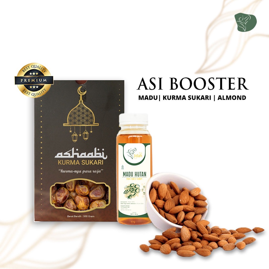 Paket Asi Booster Kurma Sukari Madu Yaman Kacang almond Asi Booster Menyusui Asi Booster Terbaik Pen