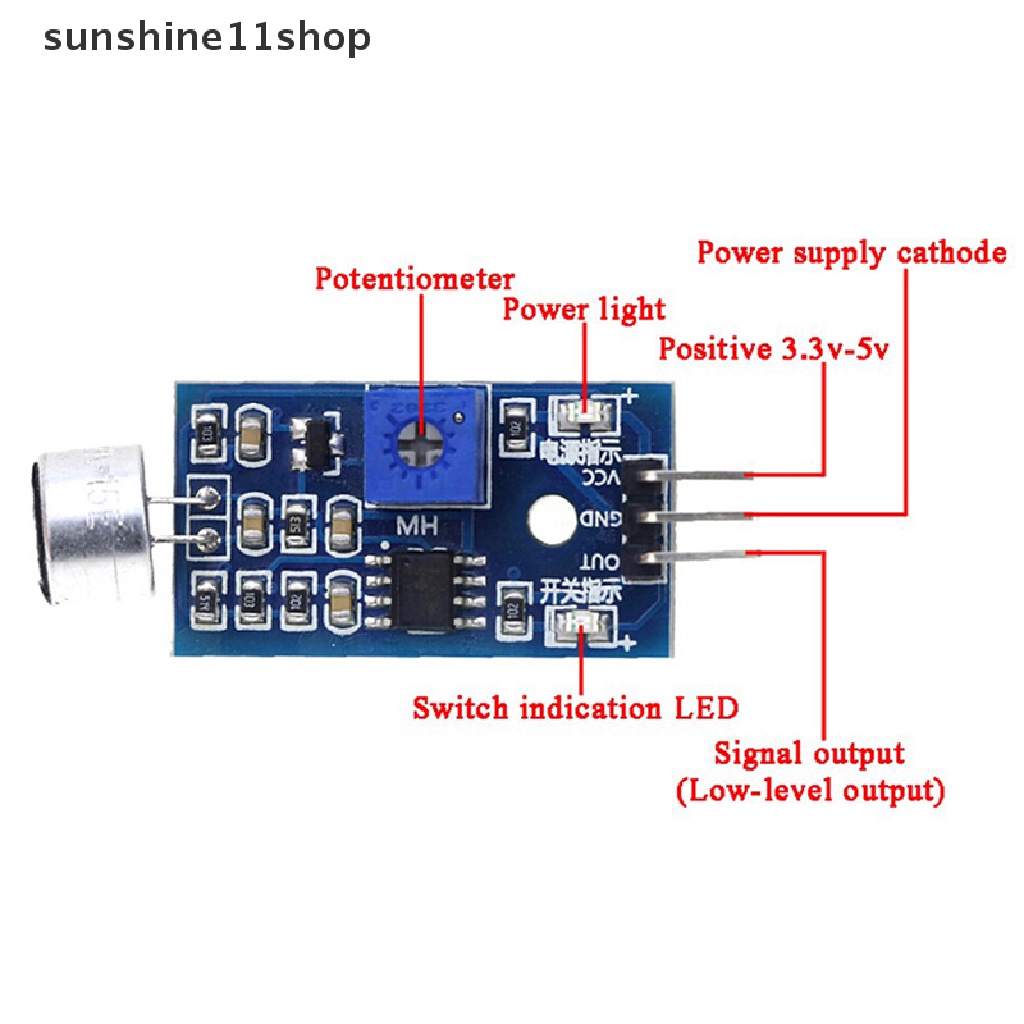 Sho 3pin Modul Sensor Deteksi Suara Suara Cerdas Cerdas Robot Helikopter Pesawat Celeng Mobil N