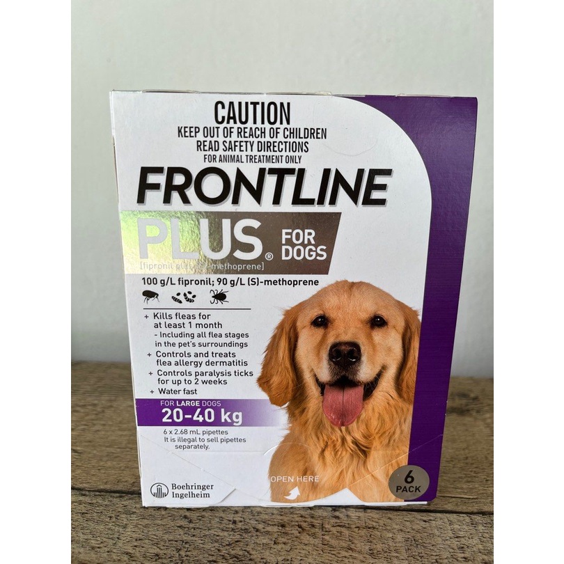 Frontline Plus Large Dog Berat Badan 20 - 40KG / Obat kutu anjing besar HARGA 1 TUBE / 1 AMPUL / 1 PCS