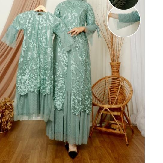 ➤ Gamis Couple Eviola Ibu Dan Anak Original / Gamis Tile Mutiara Couple Ibu dan Anak / Gamis Terbaru
