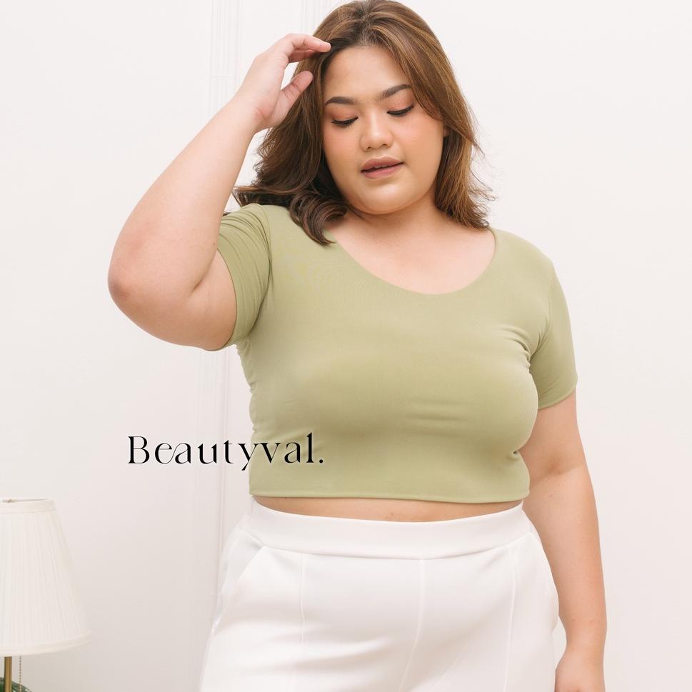 TERPERCAYA SQUARE CROP TOP TEE BIG SIZE KAOS CROP CROPTOP JUMBO