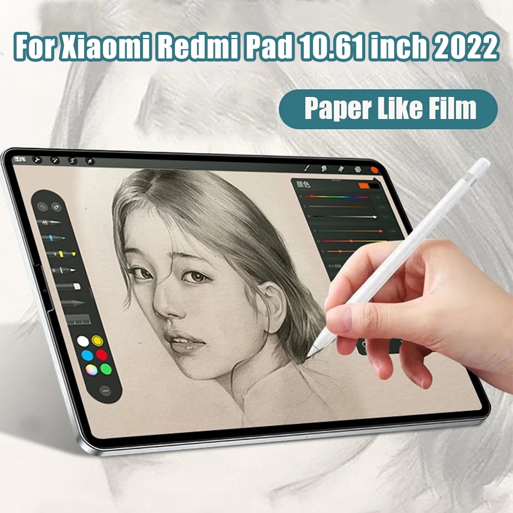 High Definition No Slippage Screen Protector Paper Feel Tablet Pelindung Layar Untuk Xiaomi Redmi Pad 10.61 Kertas Seperti Matte Screen Film Tulisan Lukisan Menggambar Film