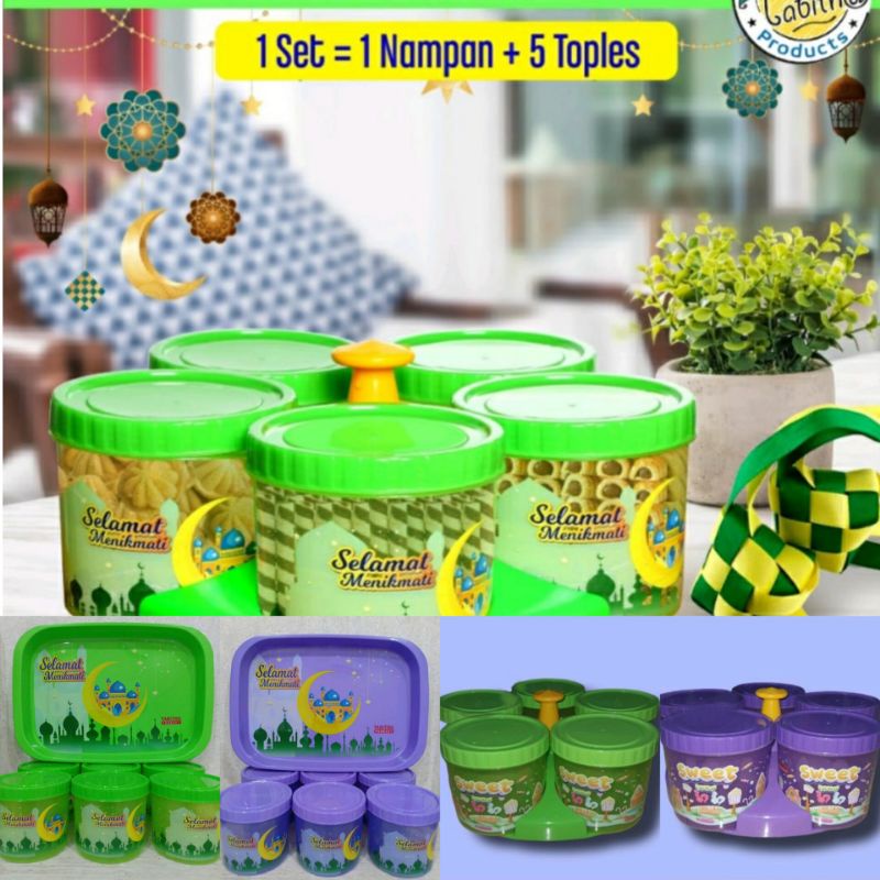 Toples set Nampan Tabitha toples tonam rotary set 6 dan lunary set 7