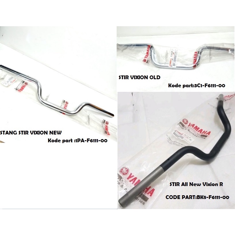 Stang stir setir Yamaha Vixion OLD  3C1-F6111-00 , Vixion NEW 1PA-F6111-00, All New Vixion R BK8-F61