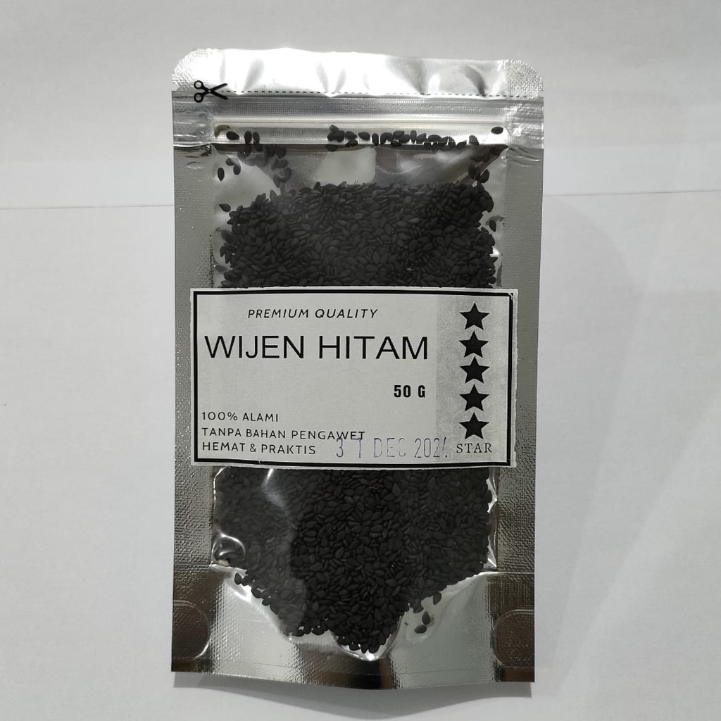 Wijen Hitam 50gr / Black Sesame seed / kualitas premium