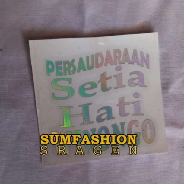 Stiker PSHW Cutting - Stiker  PSWH Hologram Pelangi - Setia Hati Winongo - Logo PSHW