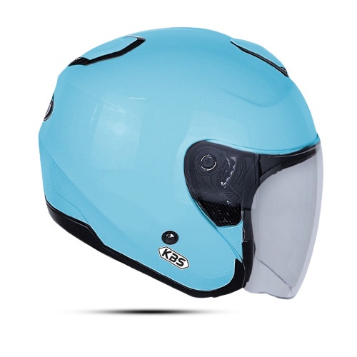 Helm Half Face MLA Kyoto Solid Hitam Single Visor Helm Premium SNI untuk Pria Dan Wanita Dewasa COD