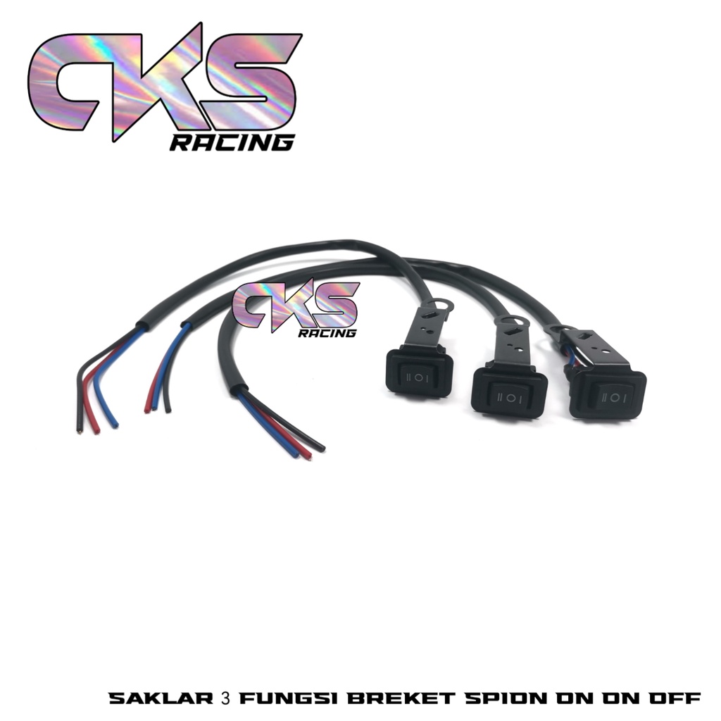 Saklar On Off On 3 Pin Fungsi Kecil Kotak Rocker Switch 3 Kaki Dudukan Spion Motor