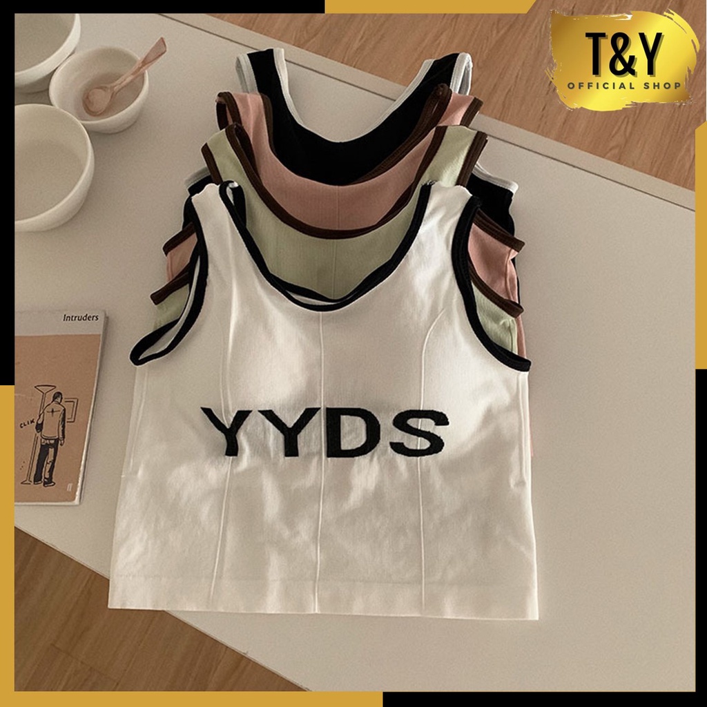 T&amp;Y Tank Top Wanita Model Korea 6676 Bra Sport Wanita Tanktop Asia BH Push Up Wanita Tanpa Kawat Elastis Pakaian Dalam Yoga Wanita Murah Import