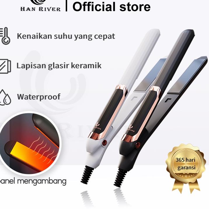 ✨TERBARU✨ Han River  Catokan Rambut  HRJFB03 Mengeriting/Meluruskan-Kontrol suhu cerdas grosir