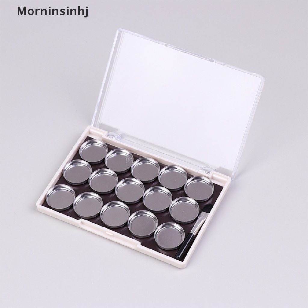 Mornin 1Pc Palet Kosmetik Magnetik Kotak Makeup DIY Dengan 15kisi Plat Besi Dan Brush id