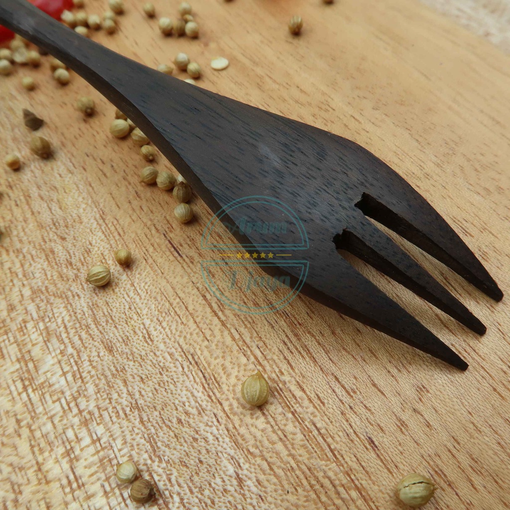 Wood Fork Garpu Buah Panjang Garpu Buah Kayu Server Set Kitchen Cooking Utensil