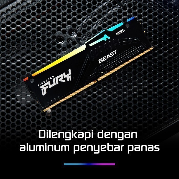 RAM KINGSTON DDR5 FURY BEAST RGB 64GB KIT 5200 (32GBx2) 5200MHz