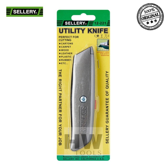 

Pemotong Utility Knife Pisau Cutter Akrilik Heavy Duty Acrilic 12-221 Sellery