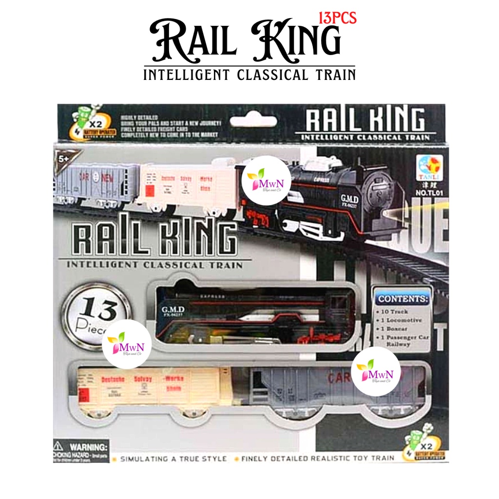 MWN.TOYS Kereta Api Rail King 13 pcs No.JS1715