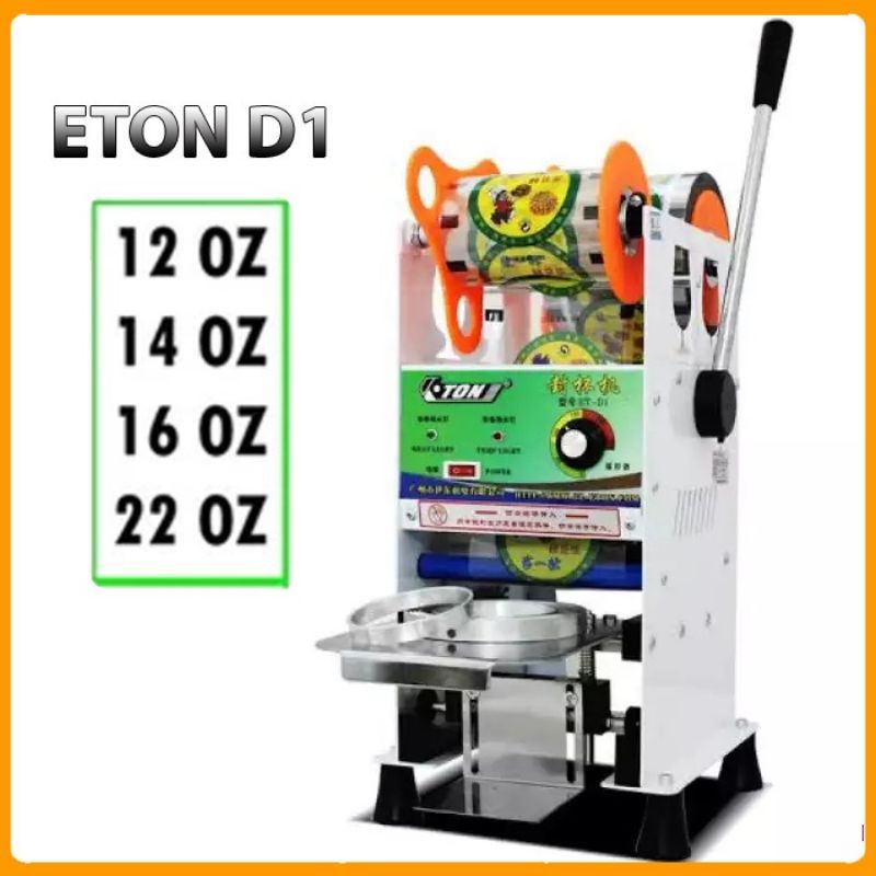 CUP SEALER MANUAL ALAT PRESS GELAS PLASTIK ETON ET-D1 12-22 OZ