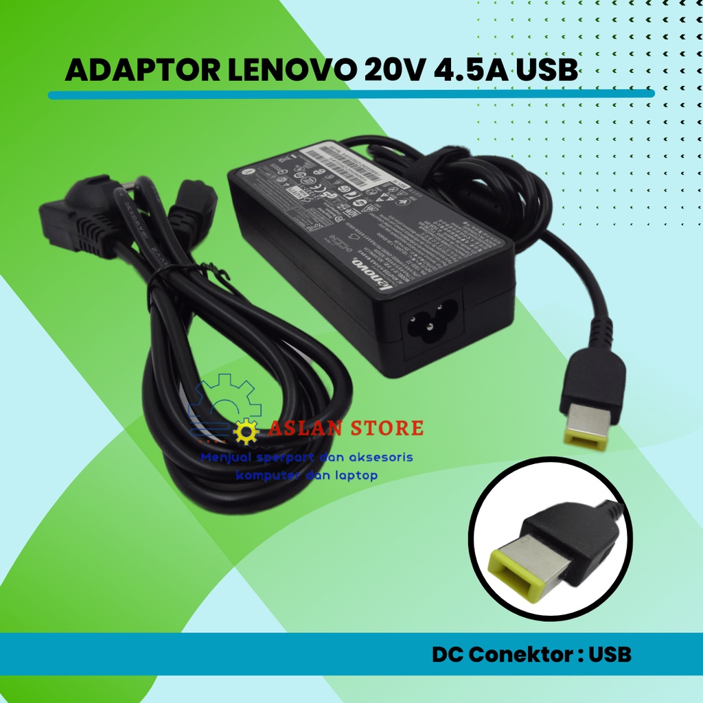 Adaptor 20V 4.5A USB Lenovo SQUARE G40 G400S B40 Lenovo Thinkpad ADLX90NLT3A PA-1900-72 K4350A A36200252 ADLX90NCC3A ADLX90NLC3A