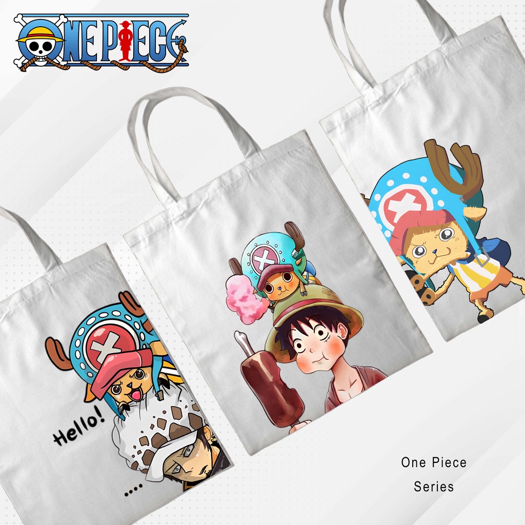 Totebag Anime One Piece Chopper Tote bag premium Totebag zipper totebag velcro Termurah