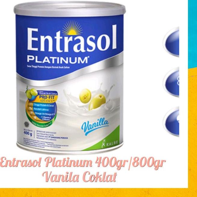 

♬ Entrasol Platinum Senior Coklat Vanila 400gr 800gr Susu LANSIA Chocolate Vanilla KALBE ❉