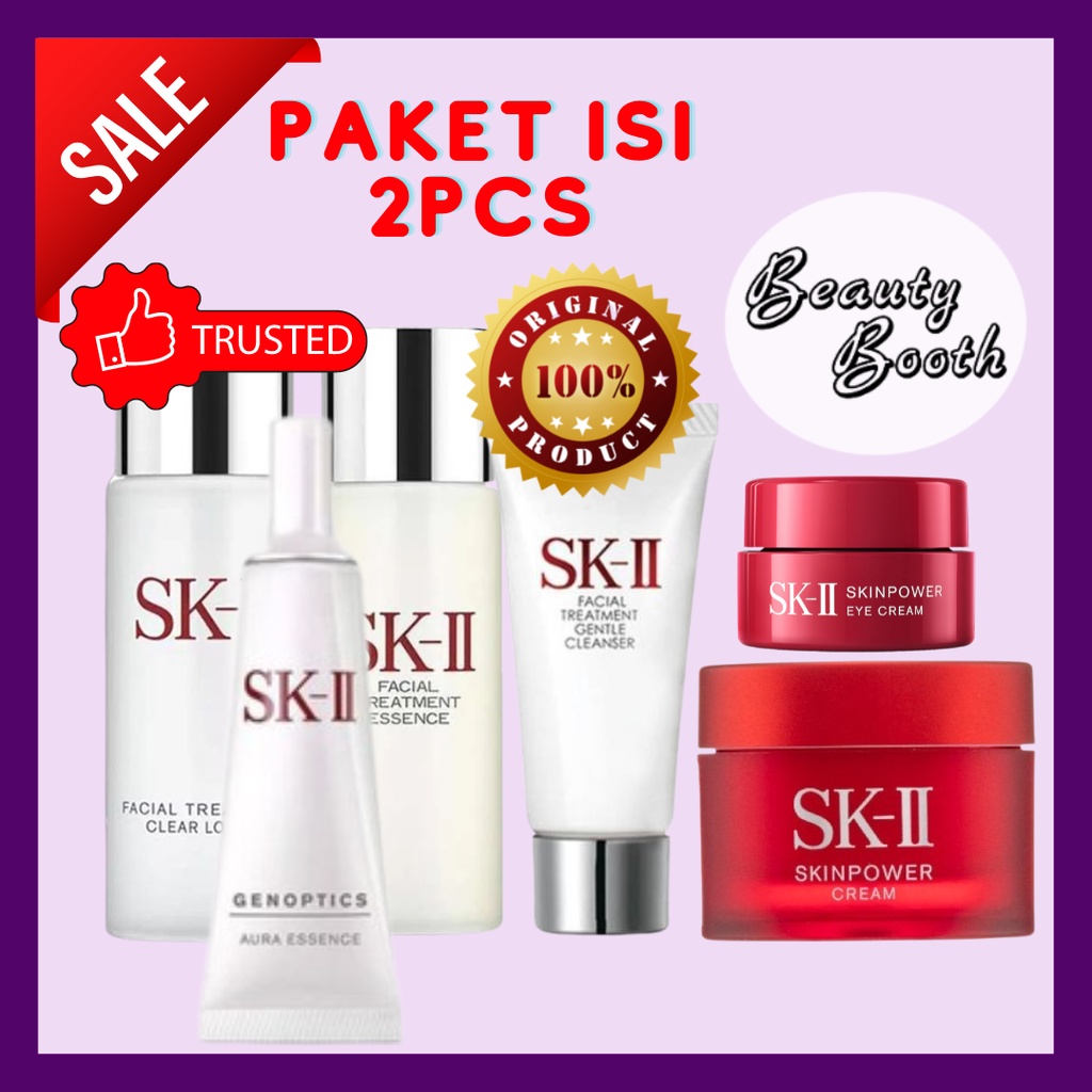 SK-II SK2 SKII 2SET FTE 30ml + FTCL 30ml + GC 20gr + Skinpower Cream 15gr + Eye 2,5gr + Aura Tube 10ml