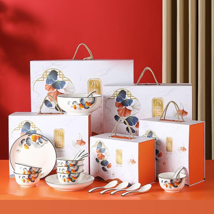

Hampers Lebaran Piring Keramik Set Isi 10/ Gift Box Set Hadiah Mangkok 034