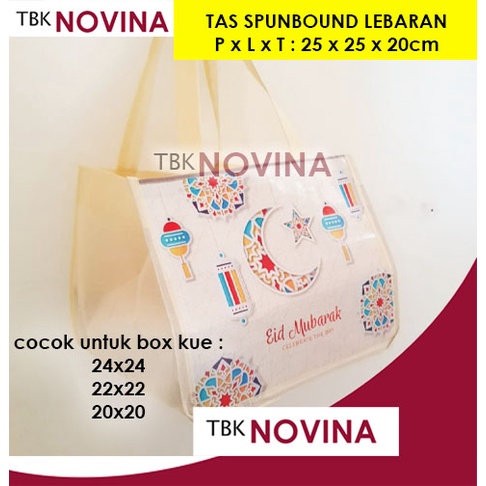 TAS SPUNBOUND LEBARAN/ TAS KAIN IDUL FITRI / TAS KOTAK KUE